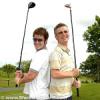 Brian and Simon Casey golfing